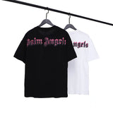 Palm Angels T Shirts Letter Print Short-Sleeve T-shirt Men's Loose Half Sleeve