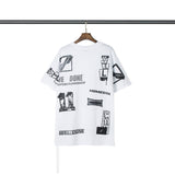 We11 Done T Shirts L Men's and Women's Same Letter Printing Loose Cotton