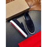 Louboutin-style red bottom shoes cl red bottom shoes mencasual loafers genuine leather slip-on loafers fashioneasiest for matchcasual shoes