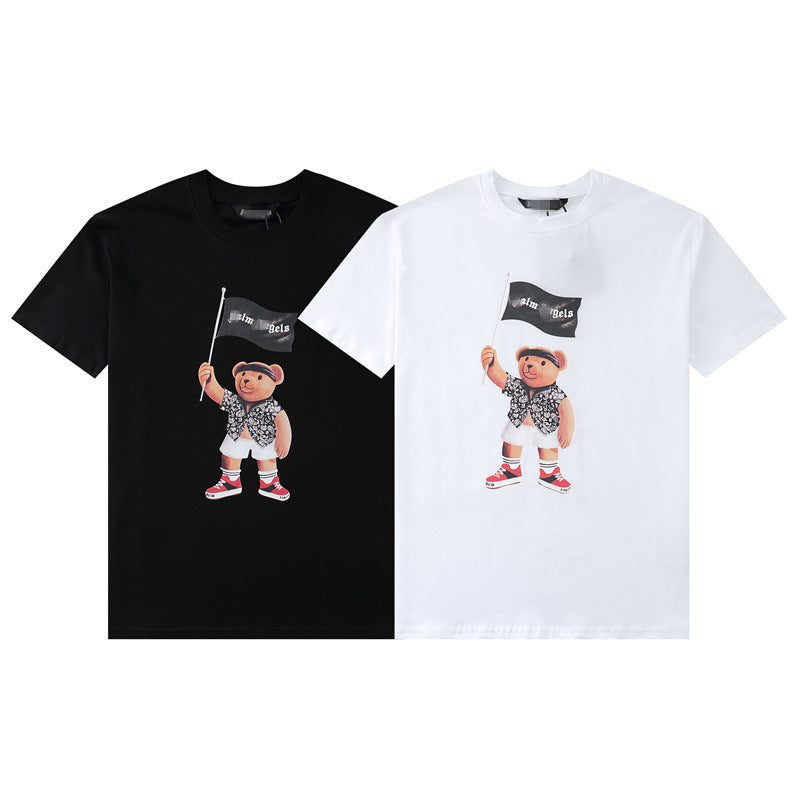 Palm Angels T Shirts Printed Loose Hip Hop Short-Sleeved T-shirt for Men