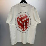 SAINT MICHAEL Vintage T Shirt 23SS CIRCLE 666 Red Dice Short Sleeve