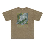 Amiri Washed Distressed T Shirt Printed Trendy Pure Cotton