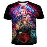 Stranger Things T Shirt Summer Short Sleeve 3D Digital Printed Loose T-shirt Top