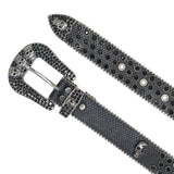 Hip-hop punk rhinestone belt skull punk dark style