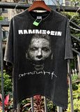 Men Vintage T-Shirts Acid Washed Black Tee