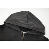 Gallery Dept Hoodie Embroidery Letter Splash Ink Wash Hooded Sweater Cardigan Jacket