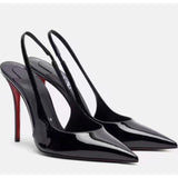 Louboutin-style red bottom shoes cl red bottom flats back elastic thin heel women's high heels pointed toe wedding shoes cm.cm.cm back elastic sandals