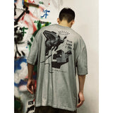 Men Vintage T-Shirts Vintage Washed Bieber Short Sleeves Vintage Casual
