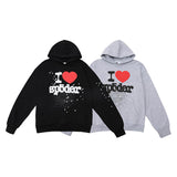 Sp5der Hoodie Cobweb Puff Print Pure Cotton