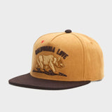Trendy flat brimmed hat suede cartoon bear