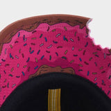 Trendy flat brimmed hat curved brim missing corner sunshade adjustable