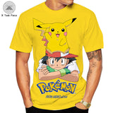 Men and Women Pokemon Pikachu T Shirt 3D Pikachu Short Sleeve T-shirt