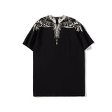 Marcelo Burlon T Shirt MB Imperceptible White Wings Printing Cotton Men and Women Same Style