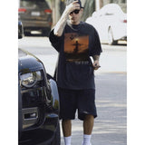 Mens Vintage T-Shirts VINTAGE Old Printed Crew Neck Short Sleeve T-Shirt