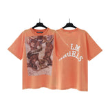 Palm Angels T Shirts Dice and Snake Print Short Sleeve T-Shirt