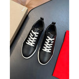 Louboutin-style red bottom shoes cl red bottom shoes men genuine leather loafers flatsplaid business leather shoes abrasion resistanteasiest for matchcasual men's shoes