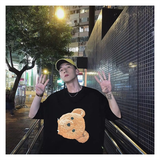 Palm Angels T Shirts Palm Angels Broken Bear Letter Print Men's and Women's Short Sleeve