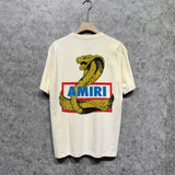 Amiri t shirts king cobra gold printing short sleeve