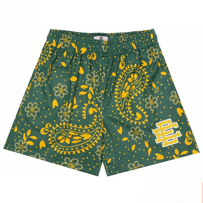Eric Emanuel EE Shorts Camouflage Cashew Flower Casual Mesh Shorts