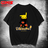 Men and Women Pokemon Pikachu T Shirt Y Pikachu Short Sleeve T-shirt