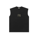 Fog Essentials tank spring summer FG letter crew neck casual vest