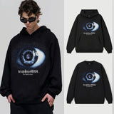Vintage Hoodie God's Eye Vintage Hooded Sweater Print Crew Neck Sweater