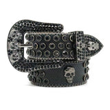 Hip-hop punk rhinestone belt skull punk dark style