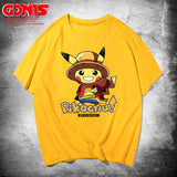 Men and Women Pokemon Pikachu T Shirt Pikachu Short Sleeve T-shirt