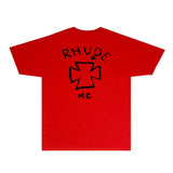 Rhude T Shirts Printed Trendy Pure Cotton