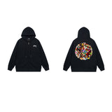 Stussy Hoodie Zip-Up Cardigan Fleece Hooded Sweater