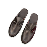Louboutin-style red bottom shoes: original standard original box top version cl handmade genuine leather shoes mencasual shoes slip-on beanie shoes red bottom loafers