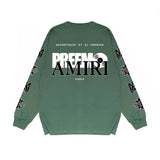 Amiri Long Sleeved Shirt Printed Trendy Pure Cotton