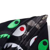 Bathing Ape Hoodie Camouflage Shark Jacket Men's Autumn and Winter Cardigan Zipper Embroidered Hooded Sweater