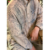 Unisex Sun Protection Shirt Blue Leopard Long-sleeved Jacket