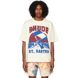 Rhude T Shirt Sailing Surfing Letter Print Short Sleeve T-Shirt