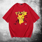 Men and Women Pokemon Pikachu T Shirt Pikachu Short Sleeve T-shirt