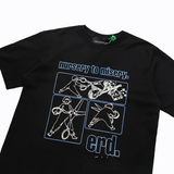 ERD T Shirts Scissor Edward Comic Print Loose Short Sleeve T-shirt