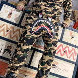 Bathing Ape Hoodie Camo Ape Embroidered Printed Hoodie Men's and Women's Pullover Sweater