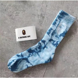 Bape Socks Tall Tube Tie Dyeing Men and Women