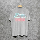Amiri t shirts wine glass letterprinting short sleeves