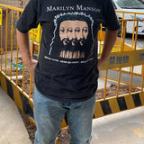 Marilyn Manson T Shirt Fog Vintage Loose Men's and Women's Short-Sleeved T-shirt