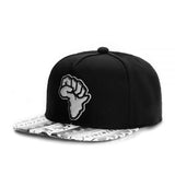 Trendy flat brimmed hat novelty grids