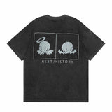 SAINT MICHAEL Vintage T Shirt Direct Spray Washing Water Old Short Sleeve