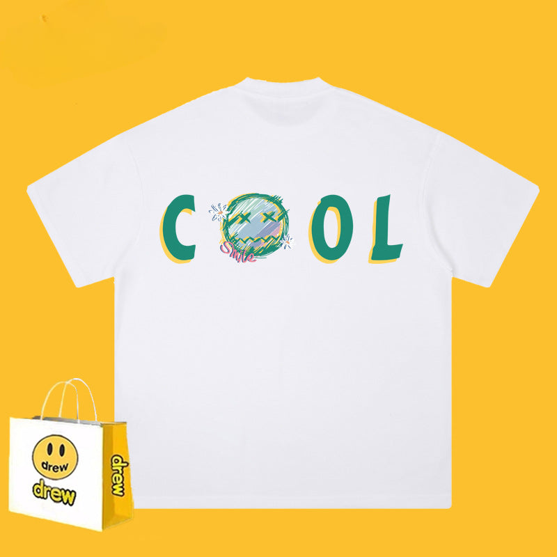 Drew T Shirts Short Sleeve T-shirt Letter Loose