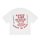 Jesus Is King T Shirt Vintage Printed Letter Short Sleeve Casual