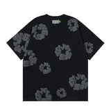 Denim Tears Outfit: T Shirt/Shorts (Separate Purchase Options) Loose Short Sleeve T-shirt Casual Shorts Suit