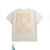 Off White T Shirts Tie-Dye Process Loose Men'S And Women'S Same Style Pure Cotton Short Sleeves