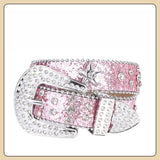 Hip-hop punk rhinestone belt kidsy2k five-pointed star decoration