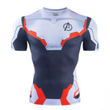 Marvel T Shirt Tight Men's Sports Fitness 3D Men's Clothing