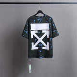 Off White T Shirts Tie-Dye Process Loose Men'S And Women'S Same Style Pure Cotton Short Sleeves